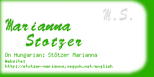 marianna stotzer business card